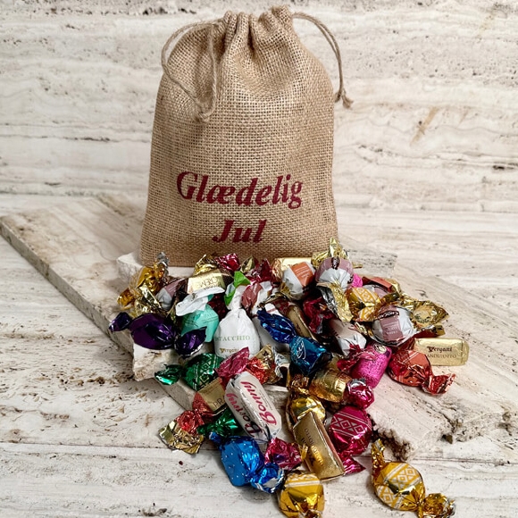 Julesække med luksus chokoladeblanding